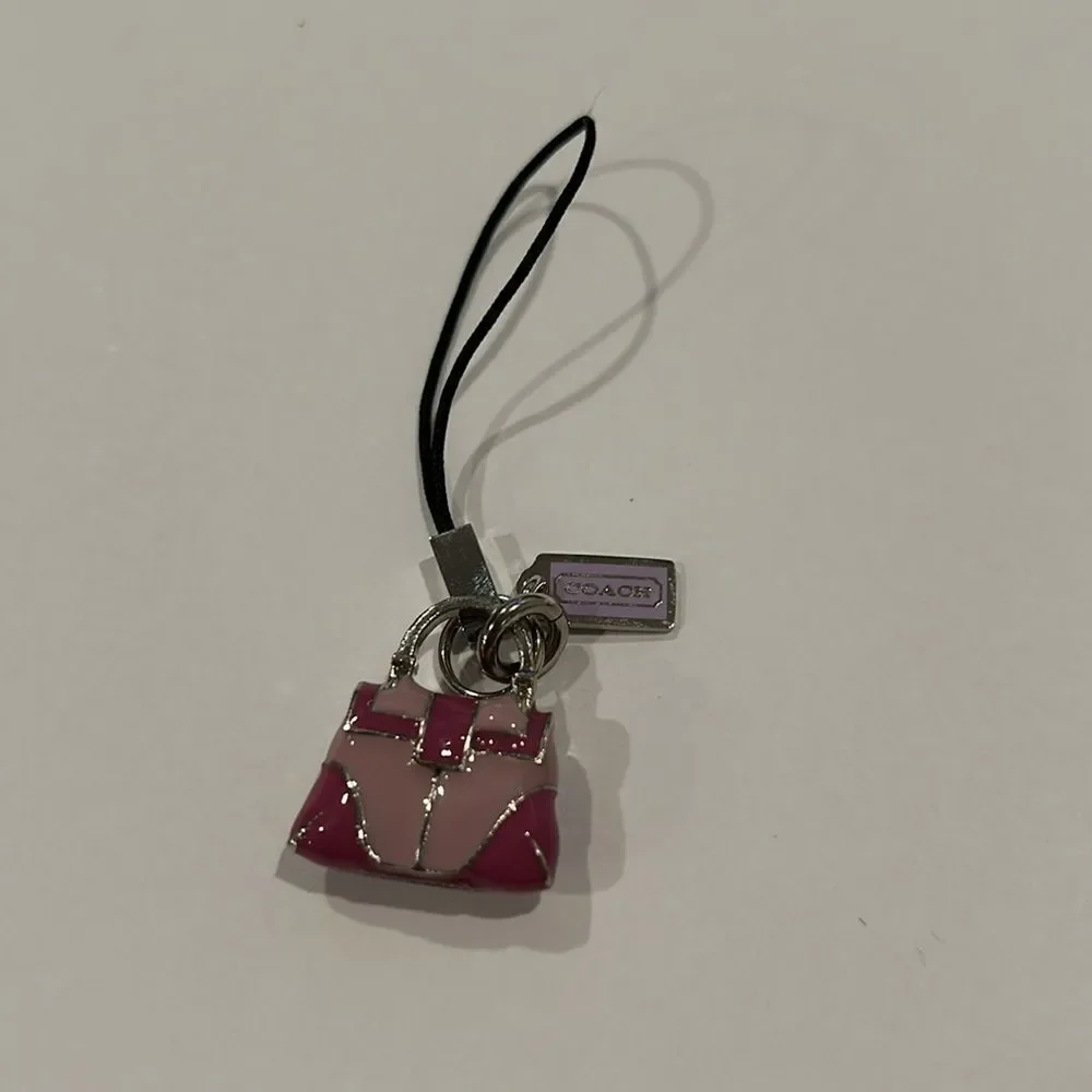 NWOT Vintage COACH Mini Purse Charm Lanyard Cell Phone Charm